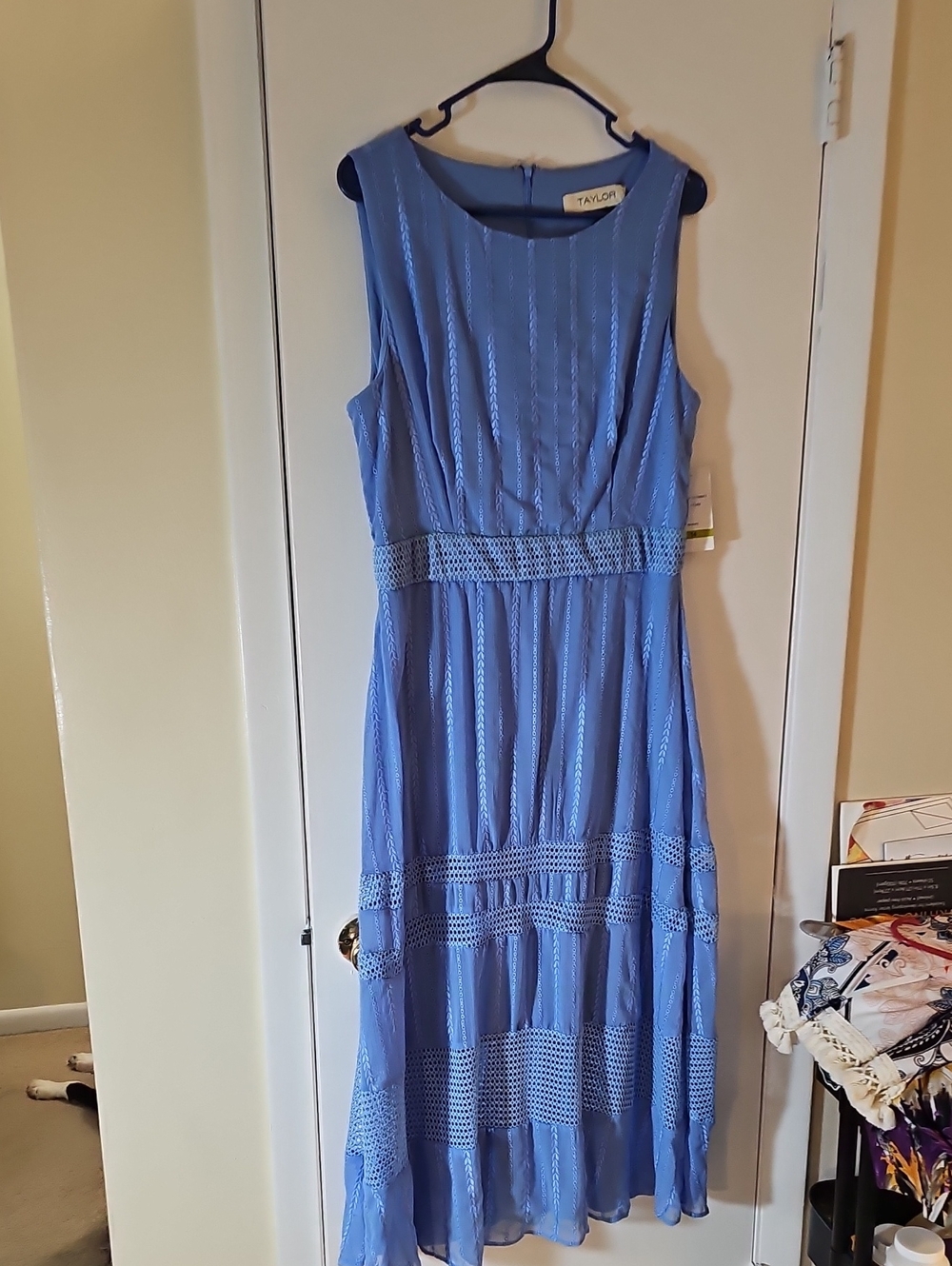 Taylor Light Blue Sleeveless Maxi Dress